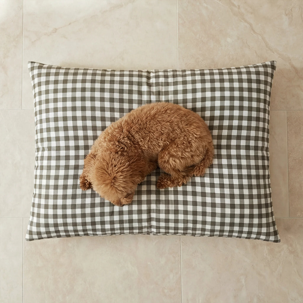 Aielo Brown Stain-Resistant Pet Bed with Removable Cover