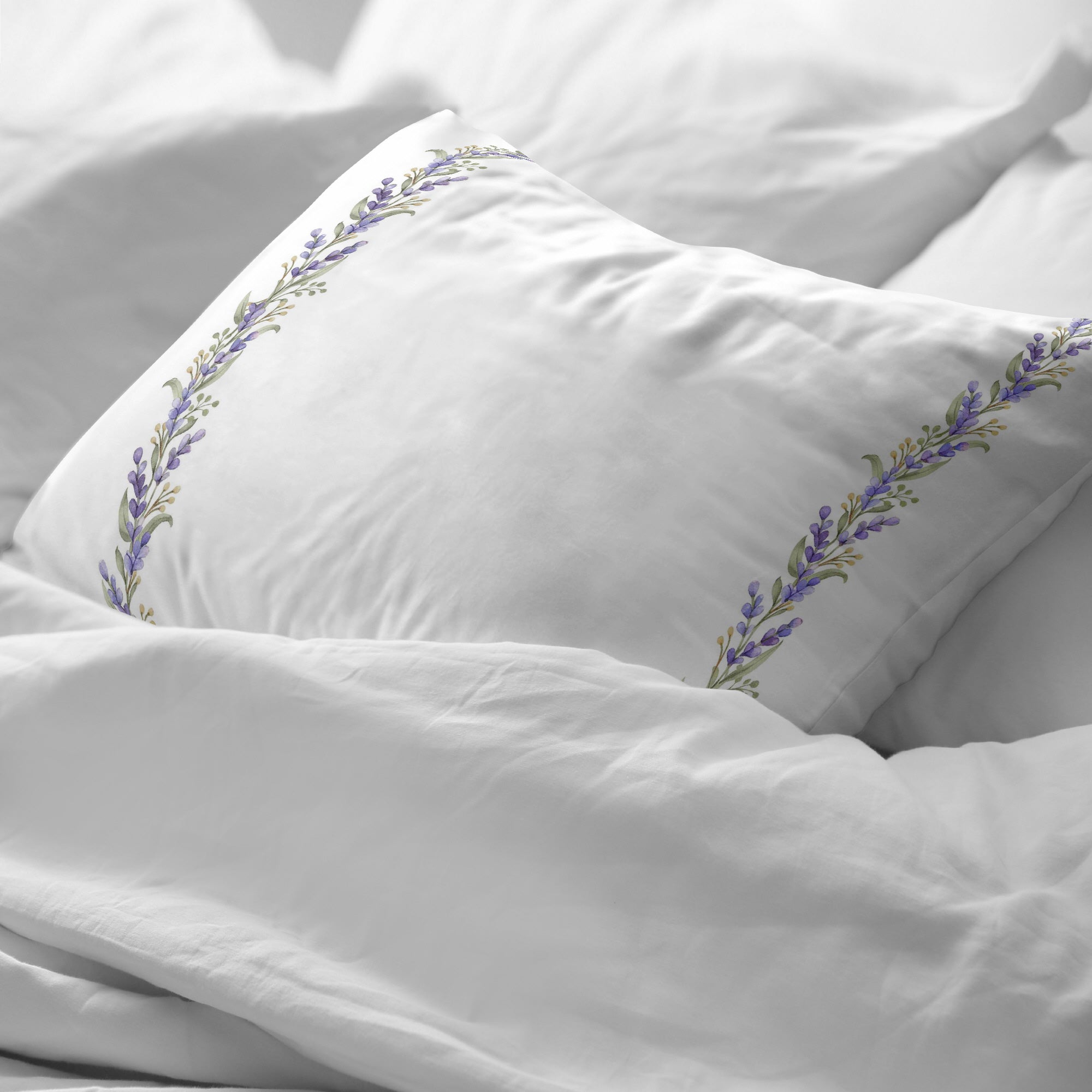 Alberic percale pillowcase, 200 thread count