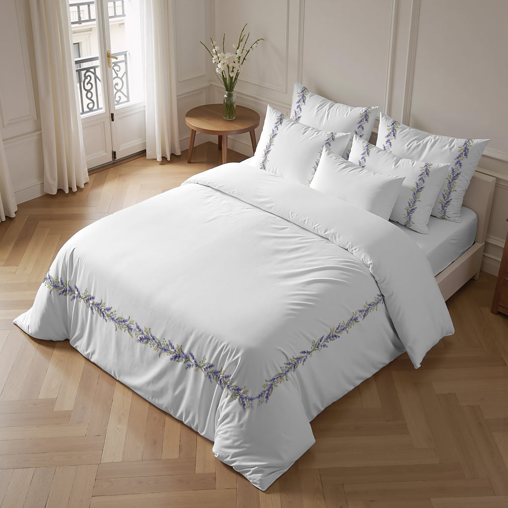 Alberic percale duvet cover, 200 thread count