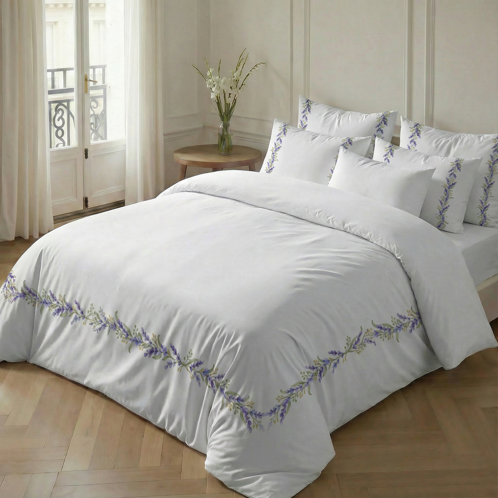 Alberic percale duvet cover, 200 thread count