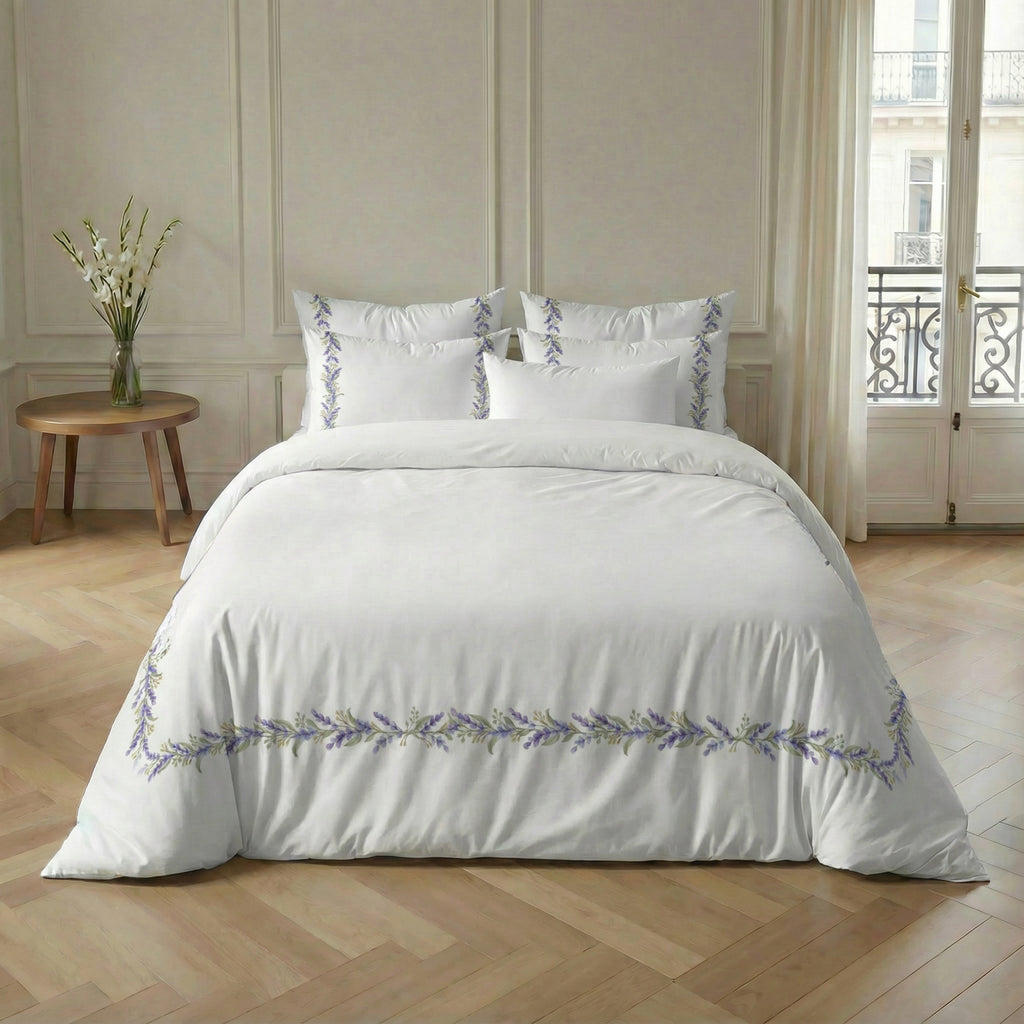 Alberic percale duvet cover, 200 thread count