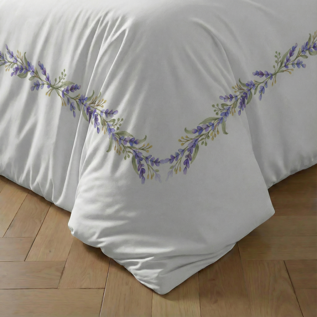 Alberic percale duvet cover, 200 thread count