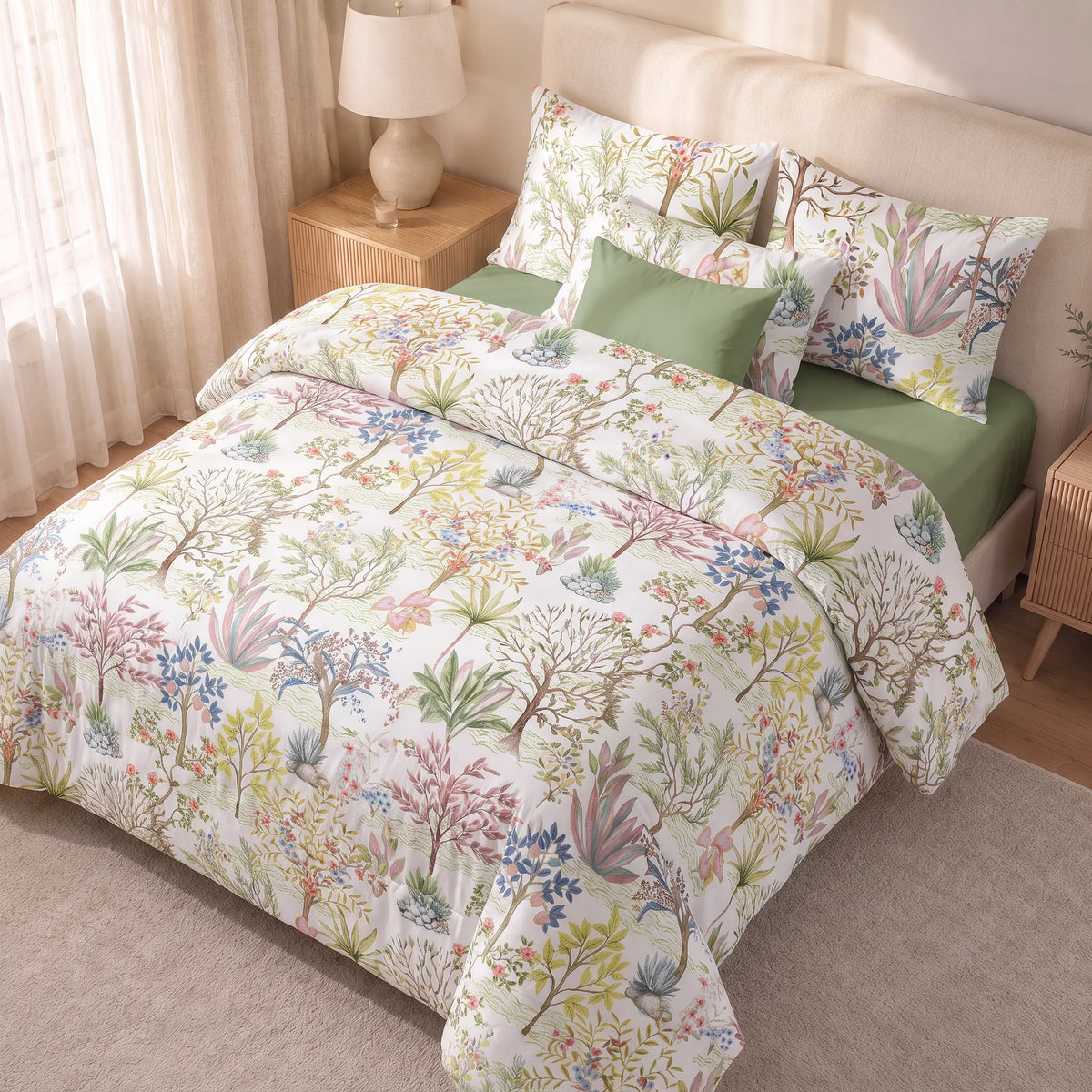 Edredón estampado acolchado Alcudia tacto suave