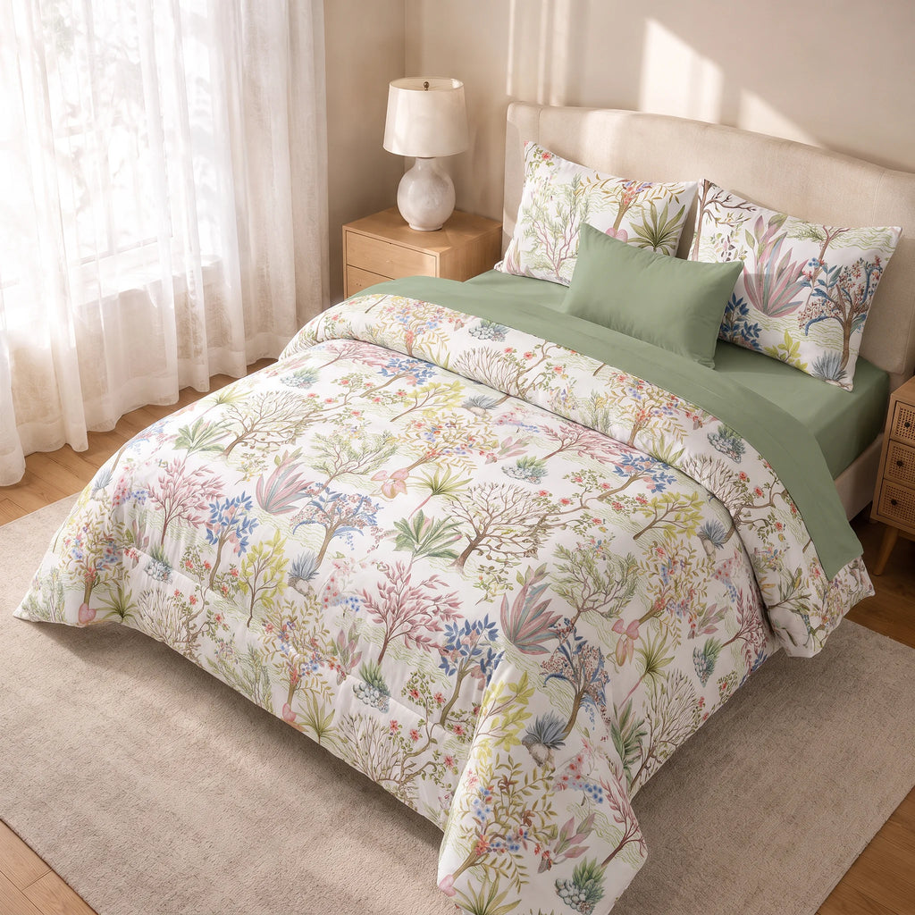 Edredón estampado acolchado Alcudia tacto suave