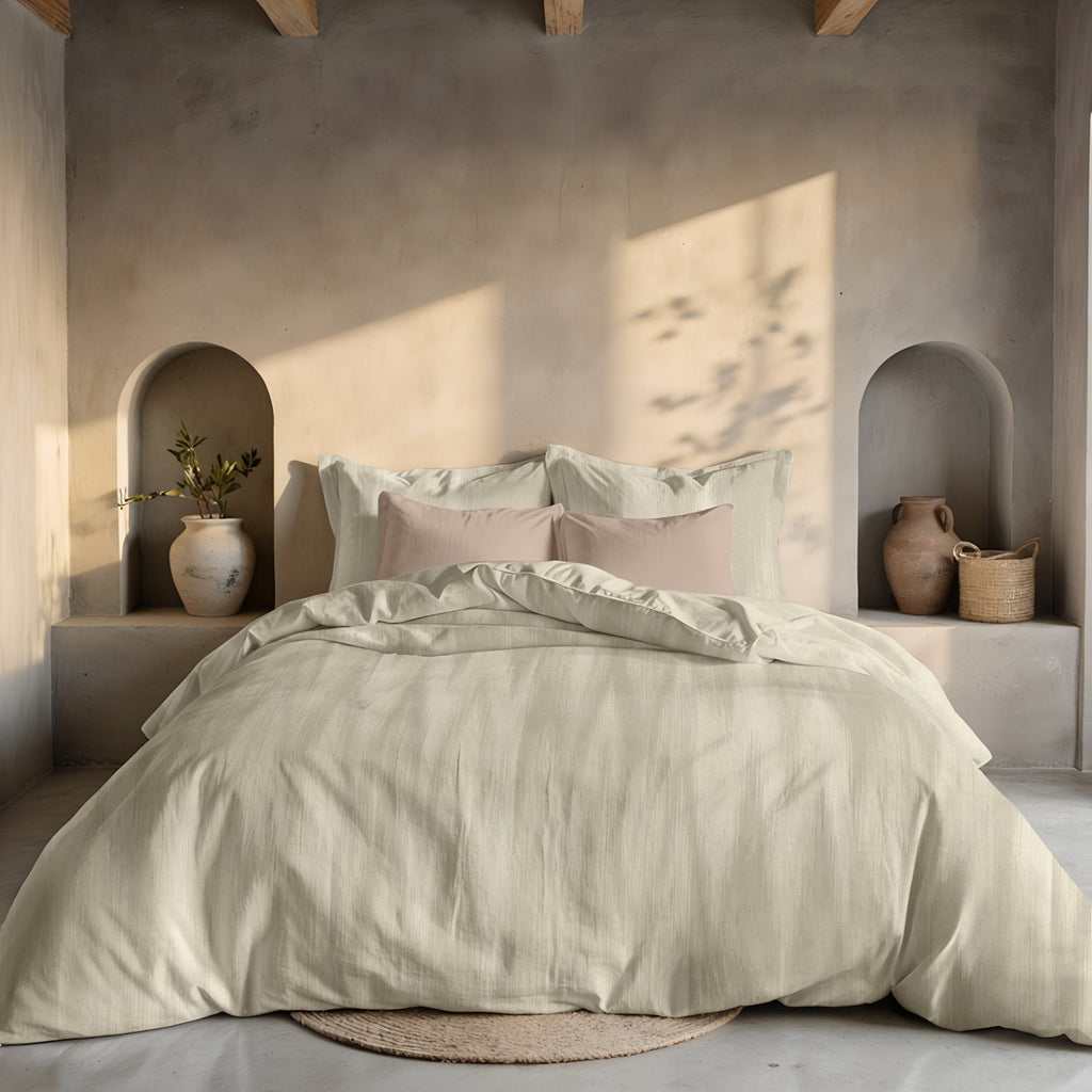 Algemesí Beige duvet cover 200 threads