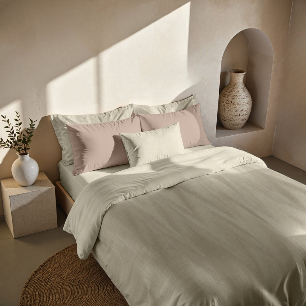 Algemesí Beige duvet cover 200 threads