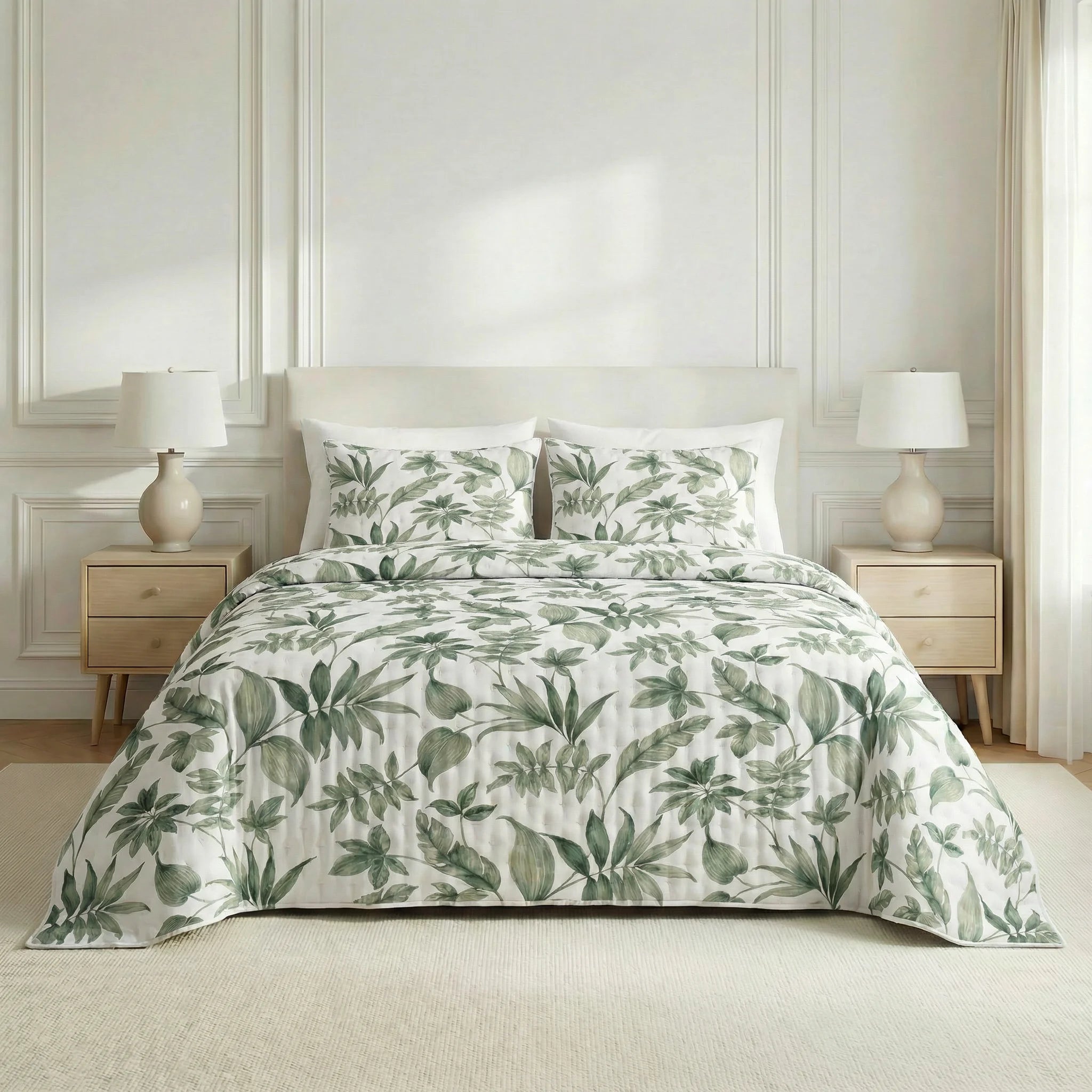 Couverture matelassée imprimée Ander douce au toucher