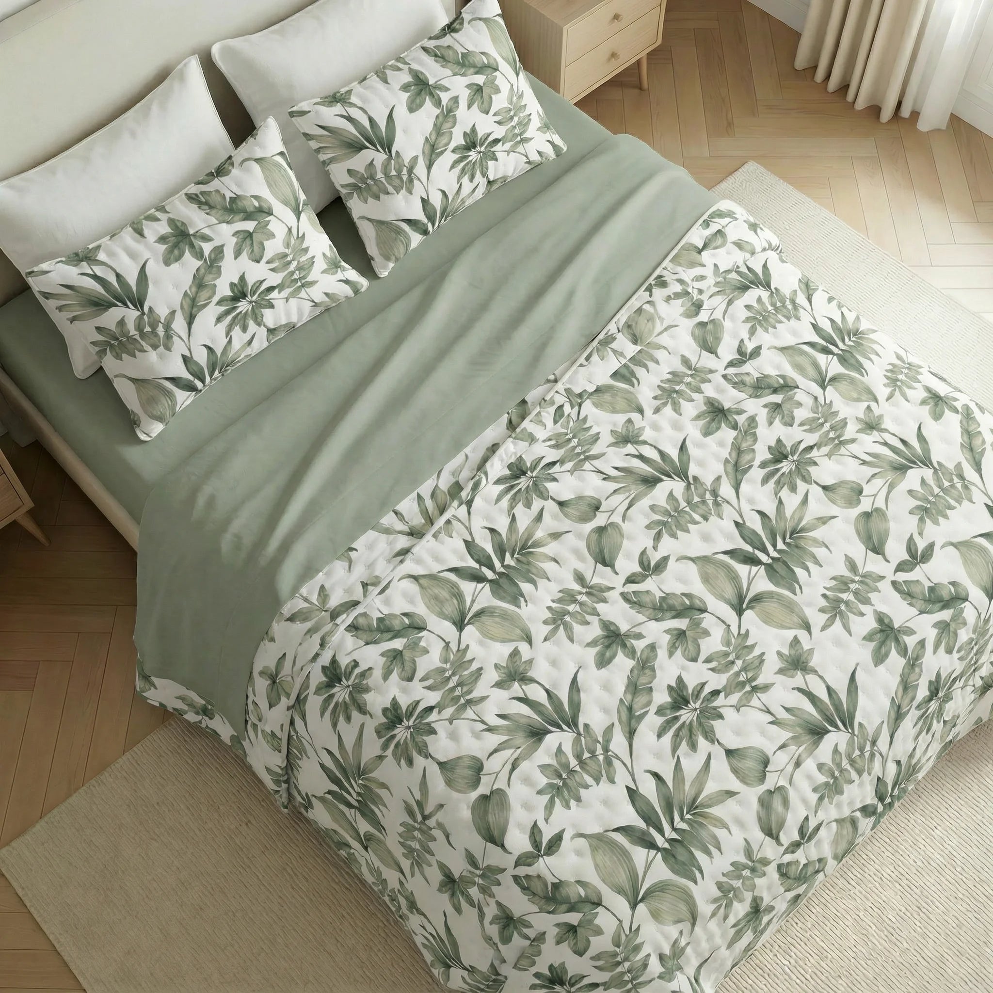 Couverture matelassée imprimée Ander douce au toucher