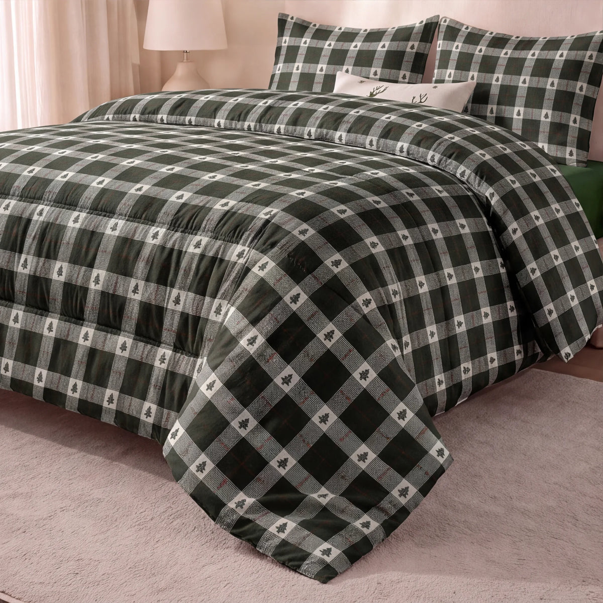 Edredón estampado acolchado Arbolina 12 tacto suave