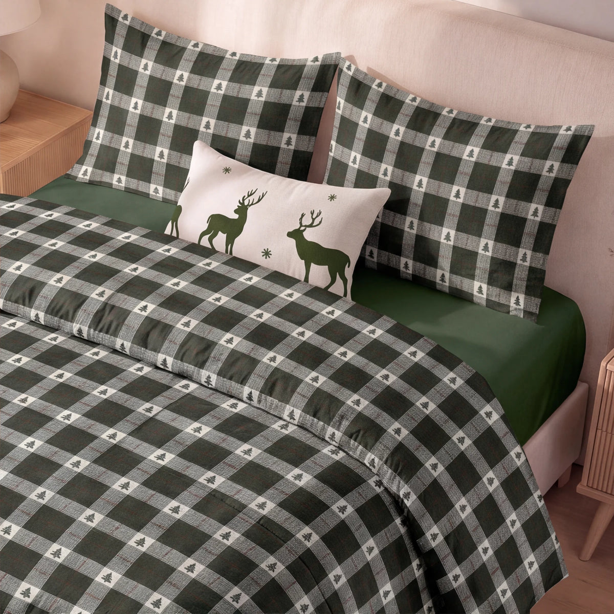 Edredón estampado acolchado Arbolina 12 tacto suave