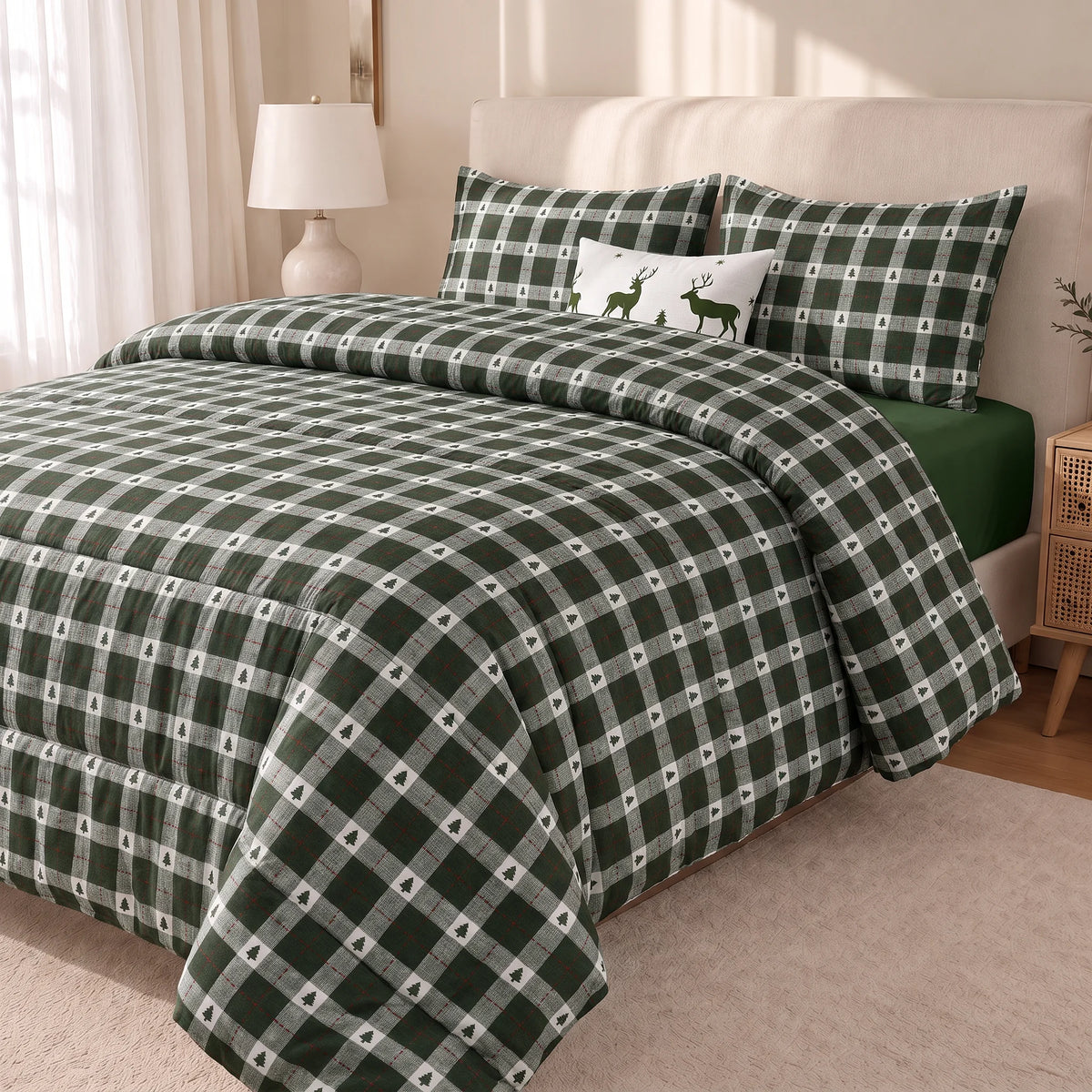 Edredón estampado acolchado Arbolina 12 tacto suave