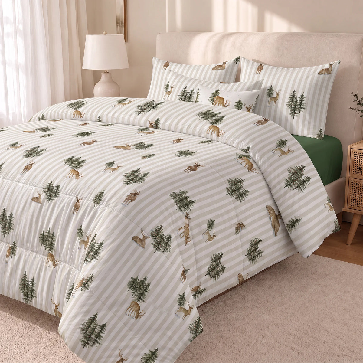 Edredón estampado acolchado Arbolina 35 tacto suave