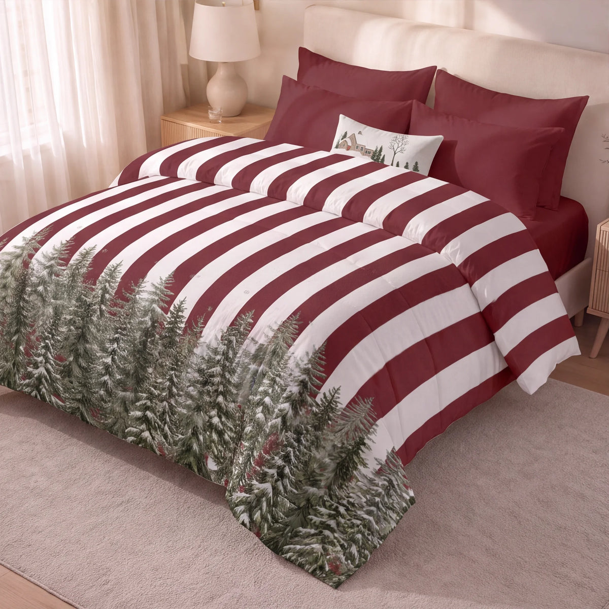 Edredón estampado acolchado Arbolina 39 tacto suave