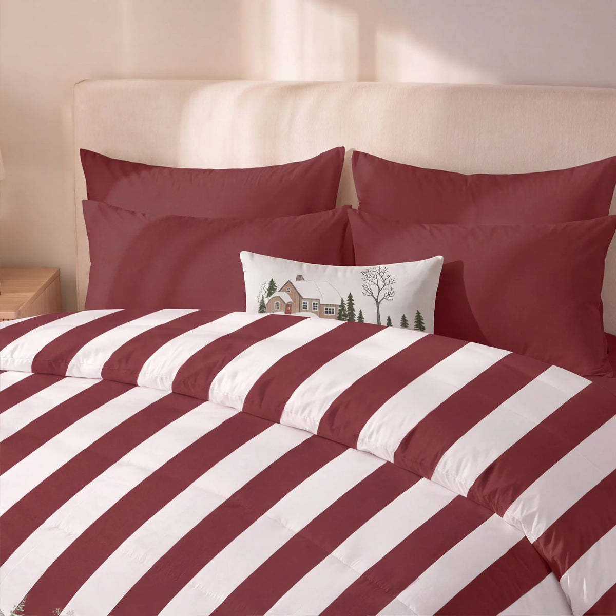 Edredón estampado acolchado Arbolina 39 tacto suave