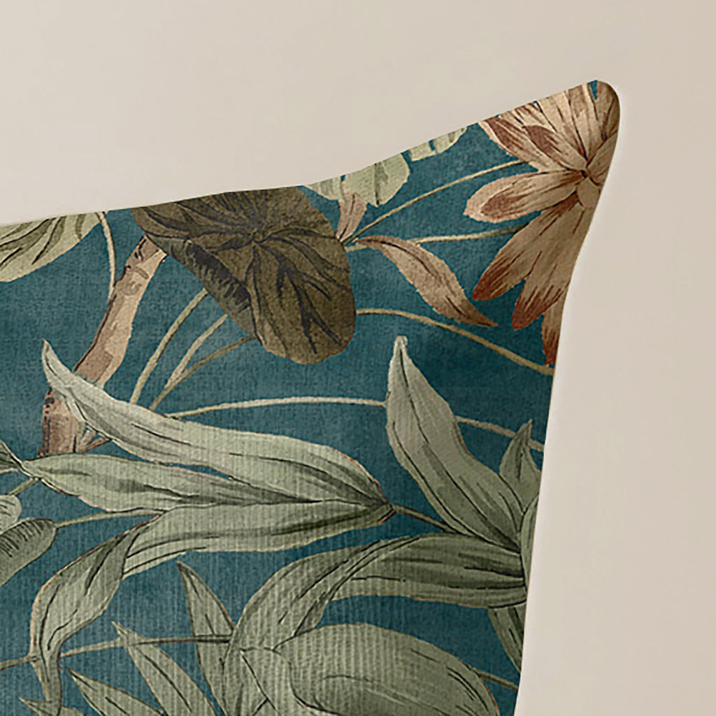 Funda de cojín 100% algodón 30x50 cm Aspe Azul