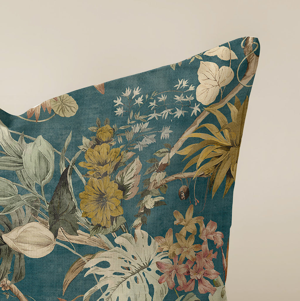 100% cotton cushion cover 50x50 cm Aspe Blue