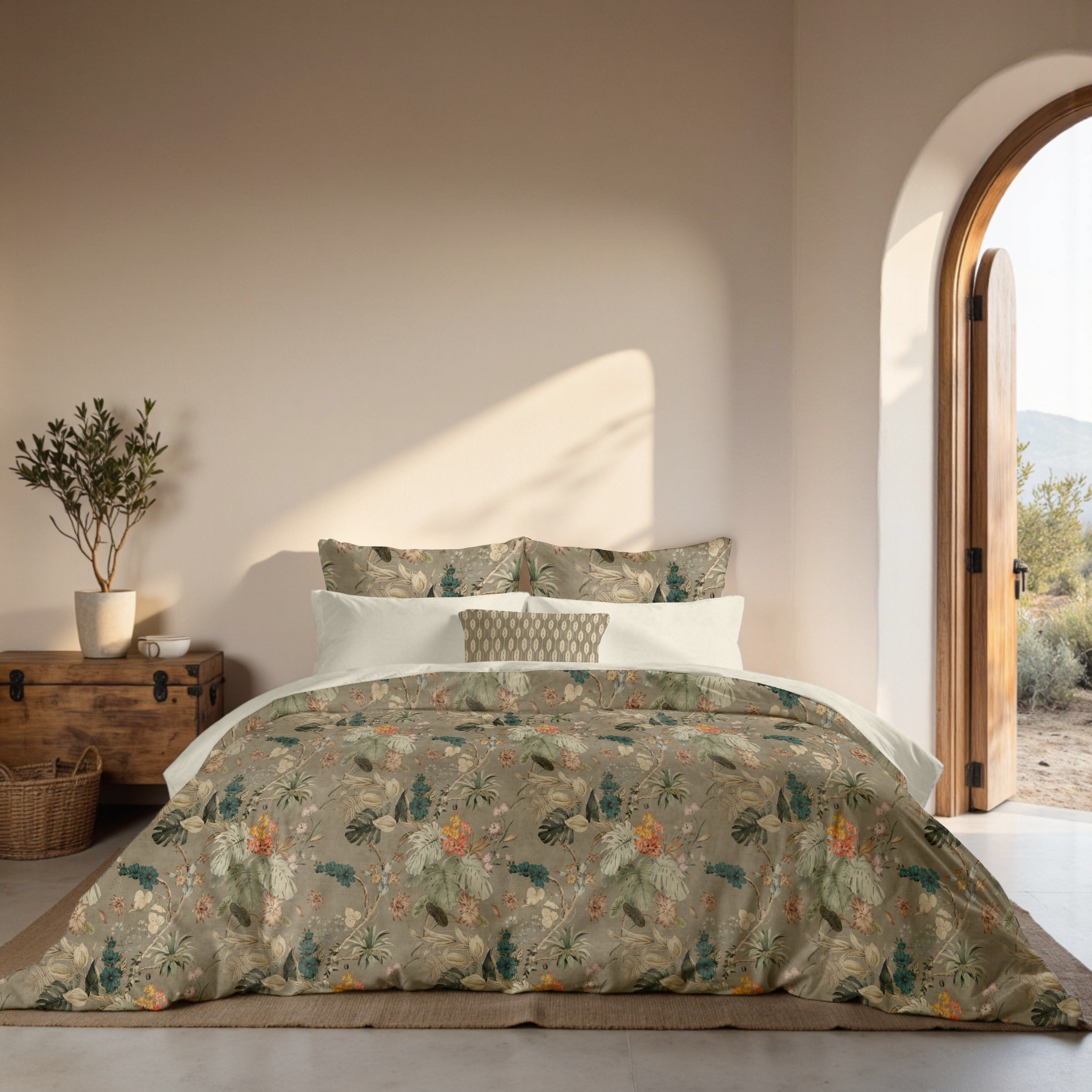 Aspe percale duvet cover, 200 thread count