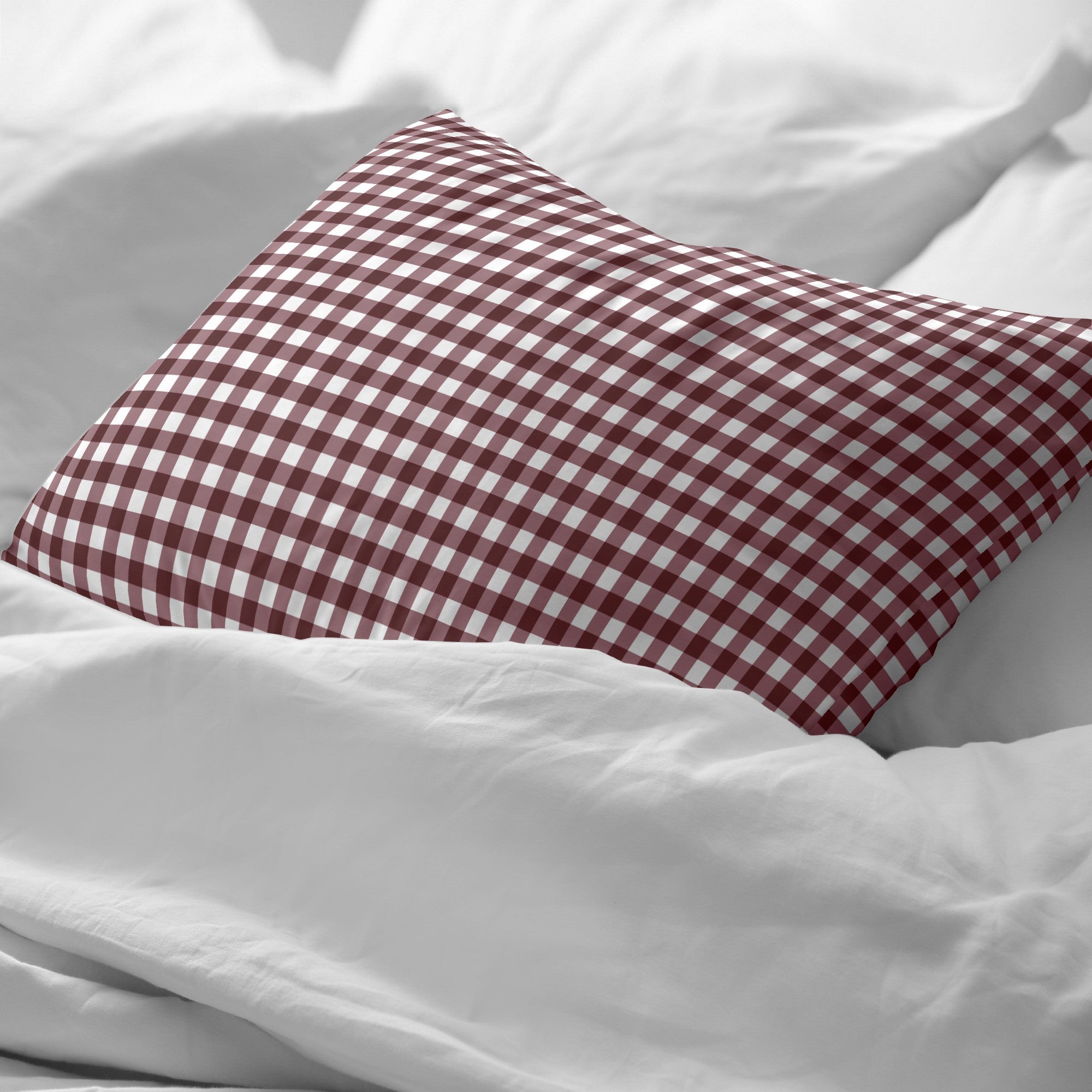 100% cotton Xmas Vichy pillowcase