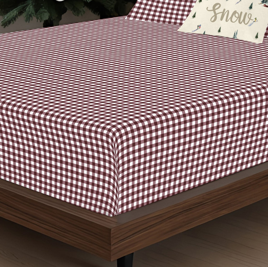 Christmas Vichy 100% cotton sheet set