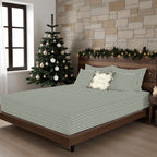 Xmas Vichy Green 100% cotton fitted sheet