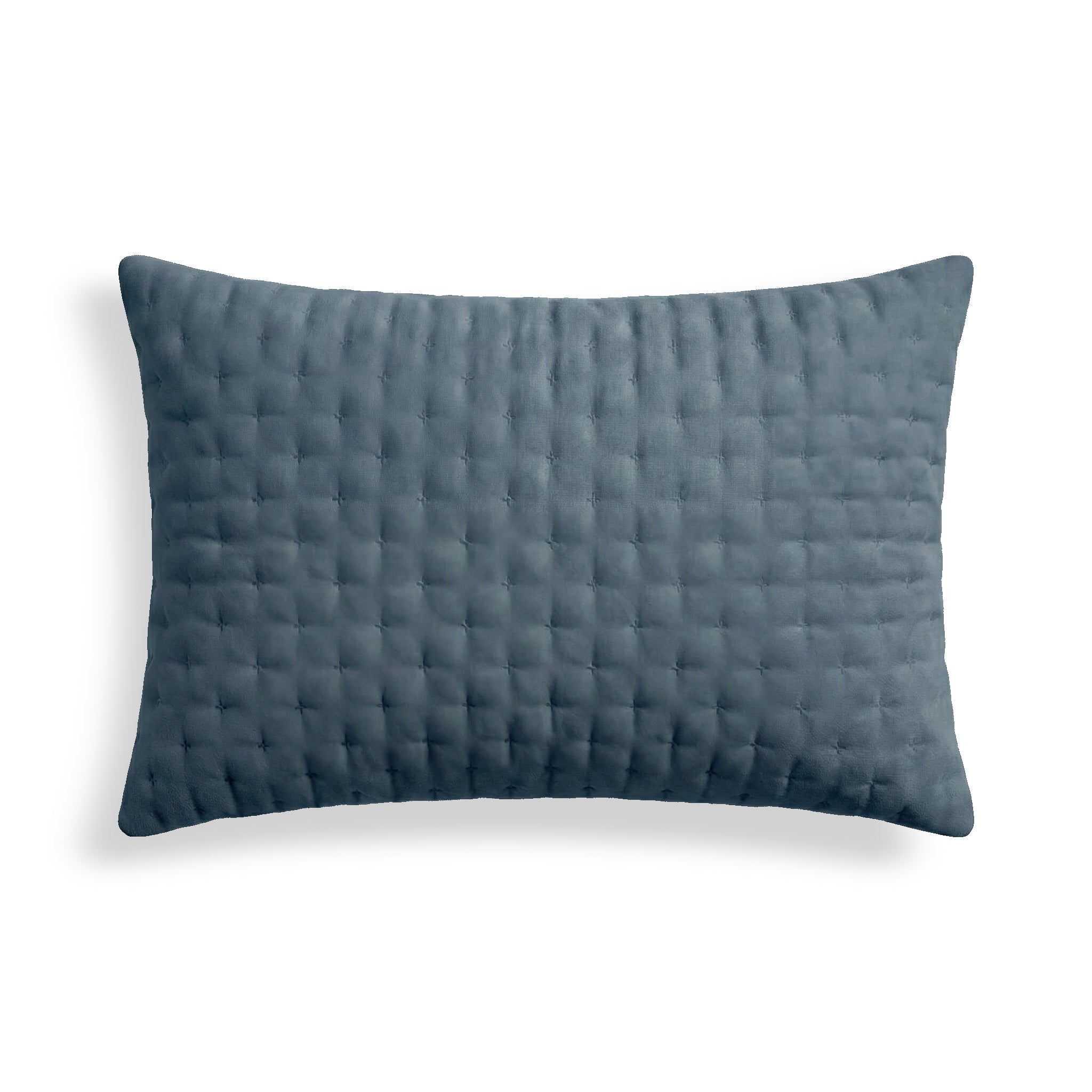 Plain quilted pillowcase Ash Blue 50x80 cm