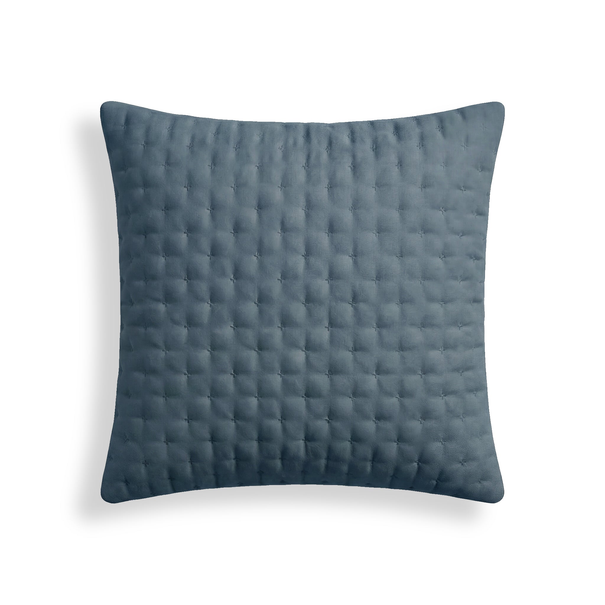 Plain quilted pillowcase Ash Blue 65x65 cm