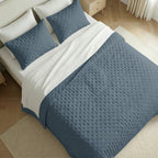 Plain quilted bedspread, Ash Blue, soft to the touch
