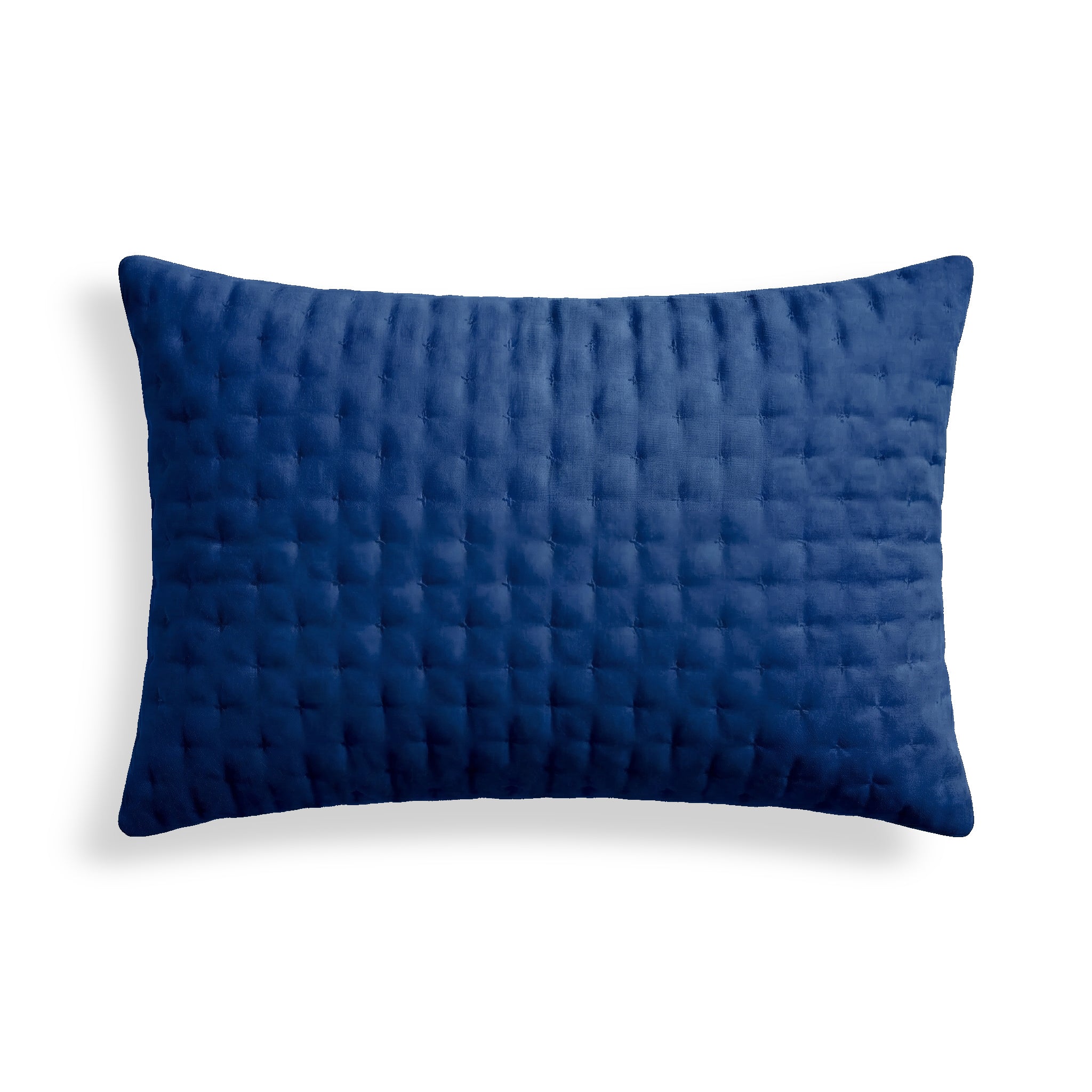 Plain quilted pillowcase Cobalt Blue 50x80 cm