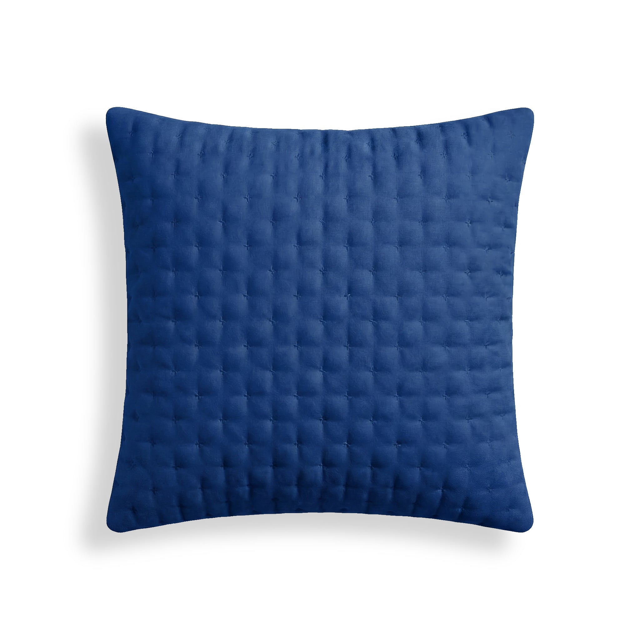 Plain quilted pillowcase Cobalt Blue 65x65 cm