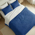 Plain quilted bedspread, Cobalt Blue, soft to the touch