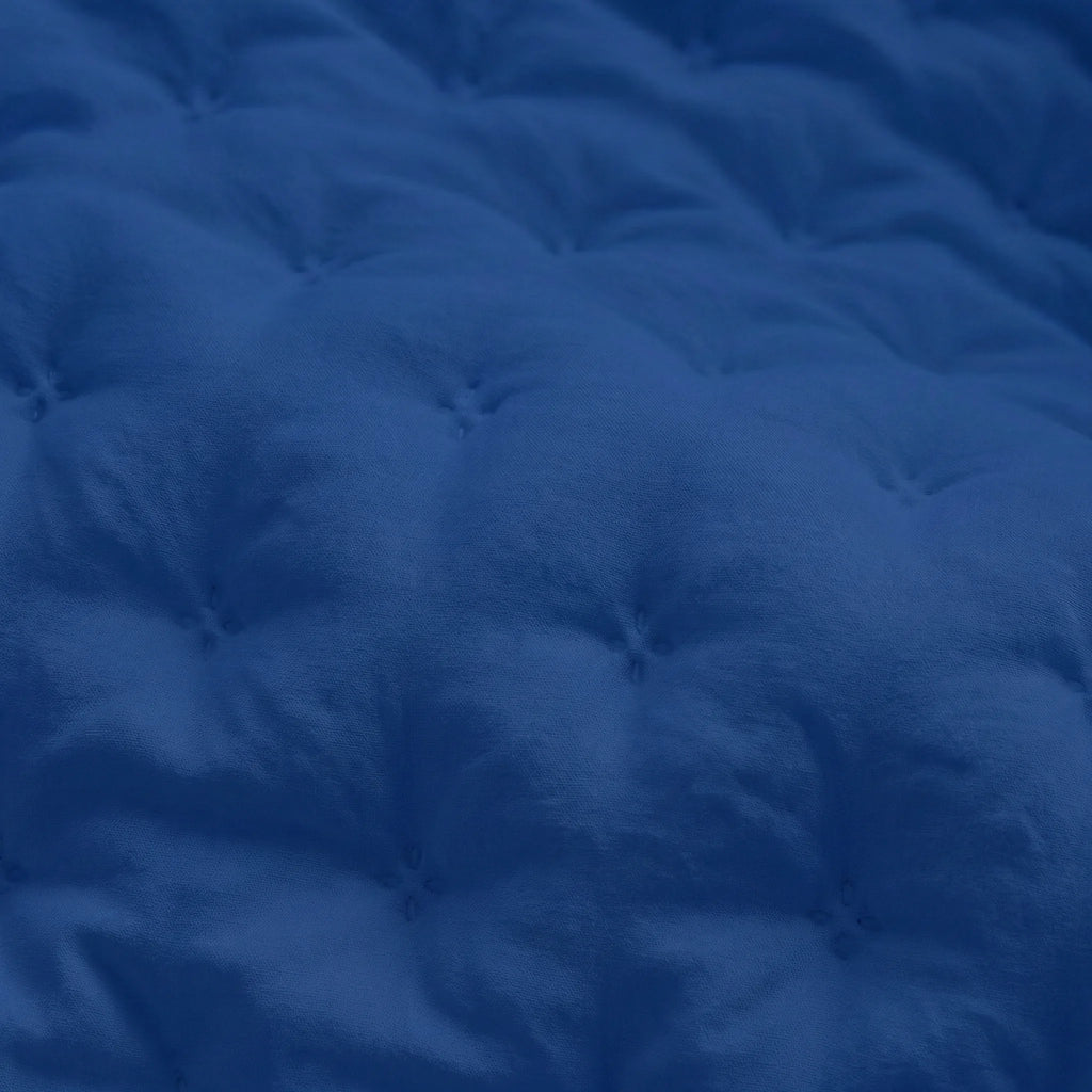 Plain quilted bedspread, Cobalt Blue, soft to the touch