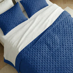 Plain quilted bedspread, Cobalt Blue, soft to the touch