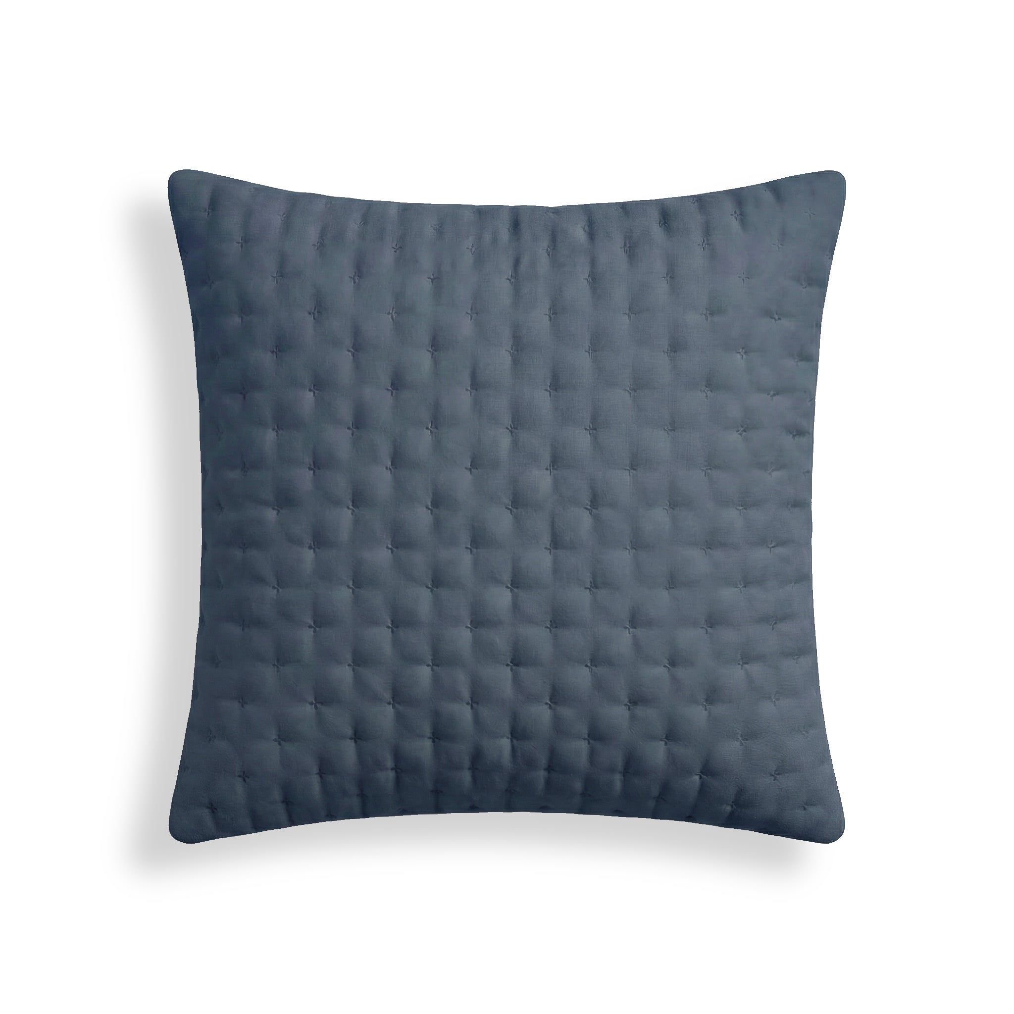Funda de almohada lisa acolchada Azul Oscuro 65x65 cm
