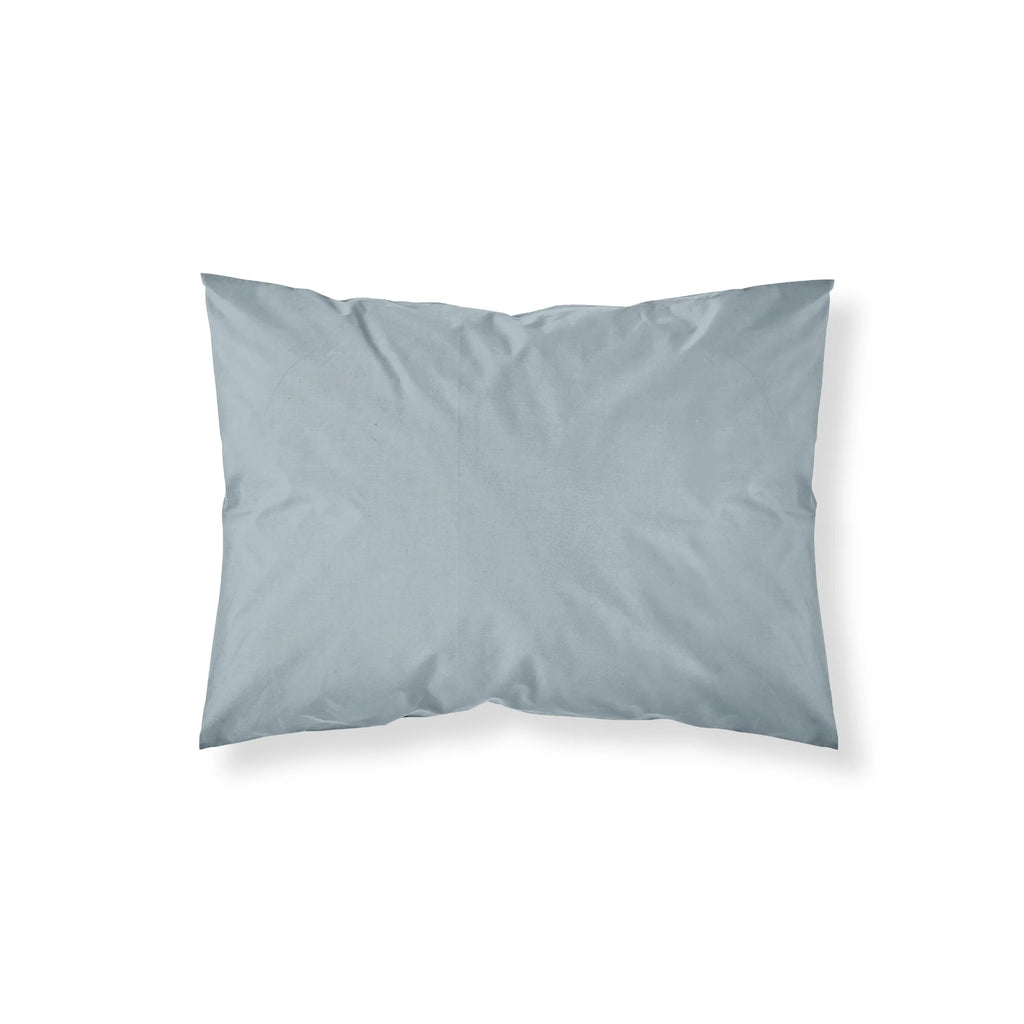 Funda de almohada percal 200 hilos lisa Azul Soft