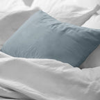 Funda de almohada percal 200 hilos lisa Azul Soft