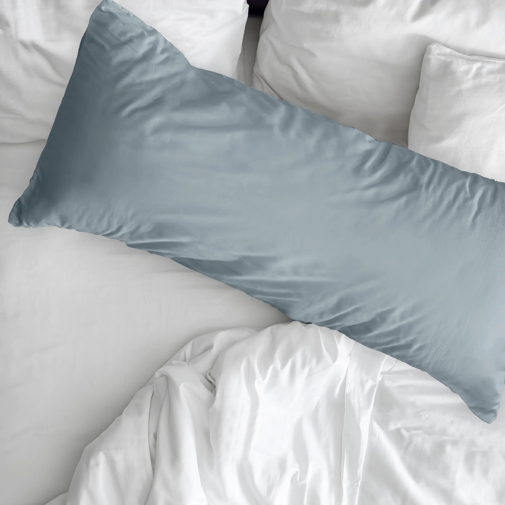 Funda de almohada percal 200 hilos lisa Azul Soft