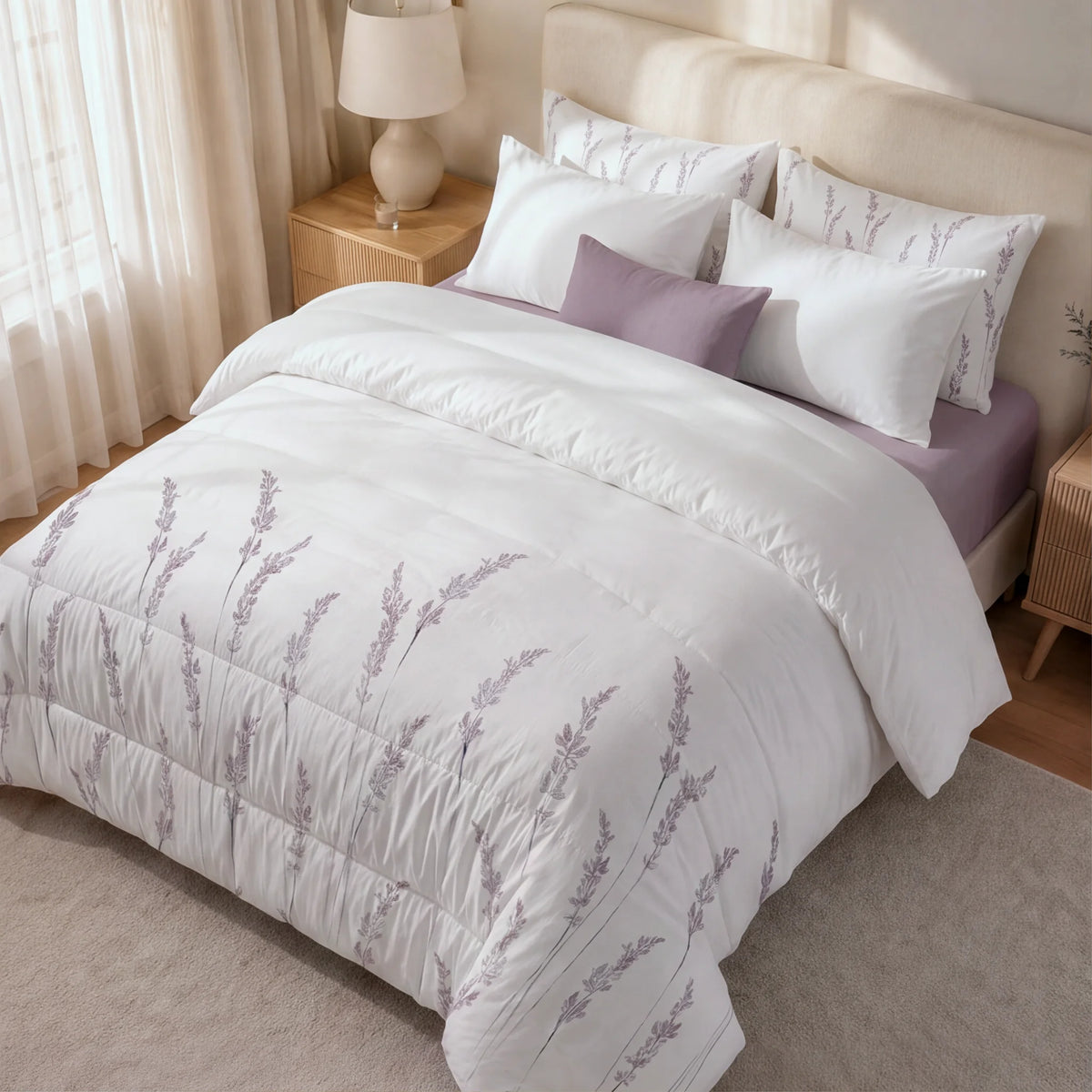 Edredón estampado acolchado Bacarot tacto suave