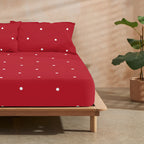 Laponia fitted sheet 47 red 100% cotton