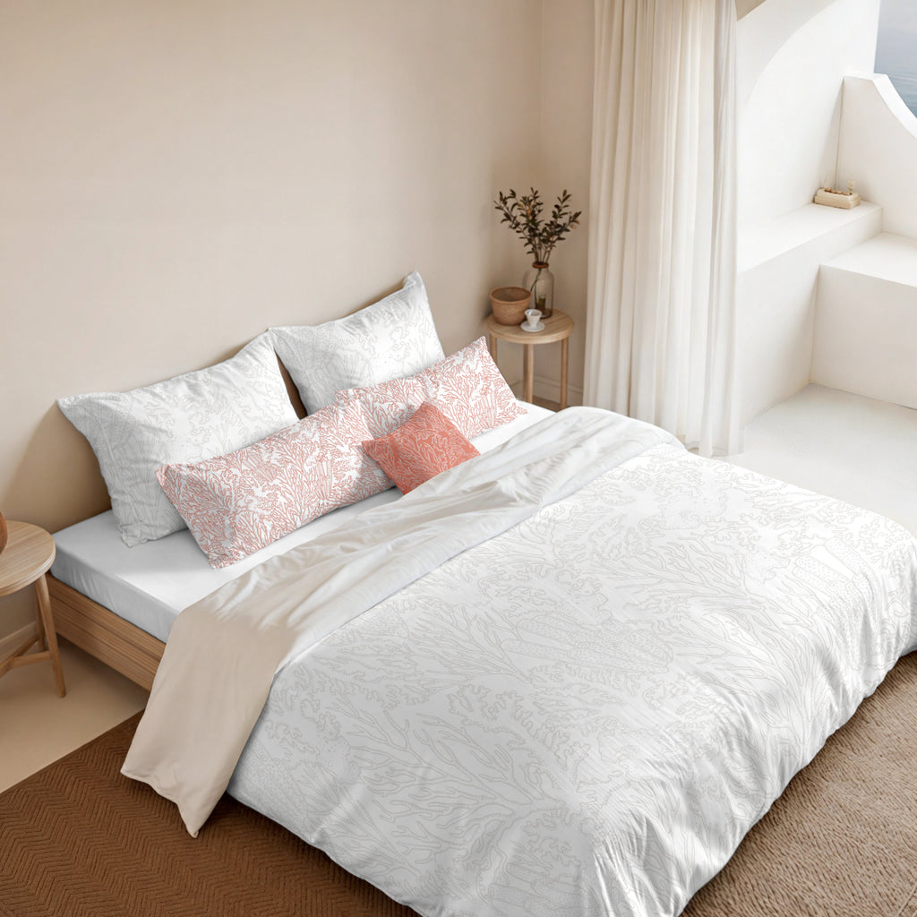 Begur Grey 200 Thread Count Percale Duvet Cover