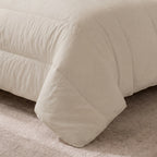 Edredón liso acolchado Beige Claro tacto suave