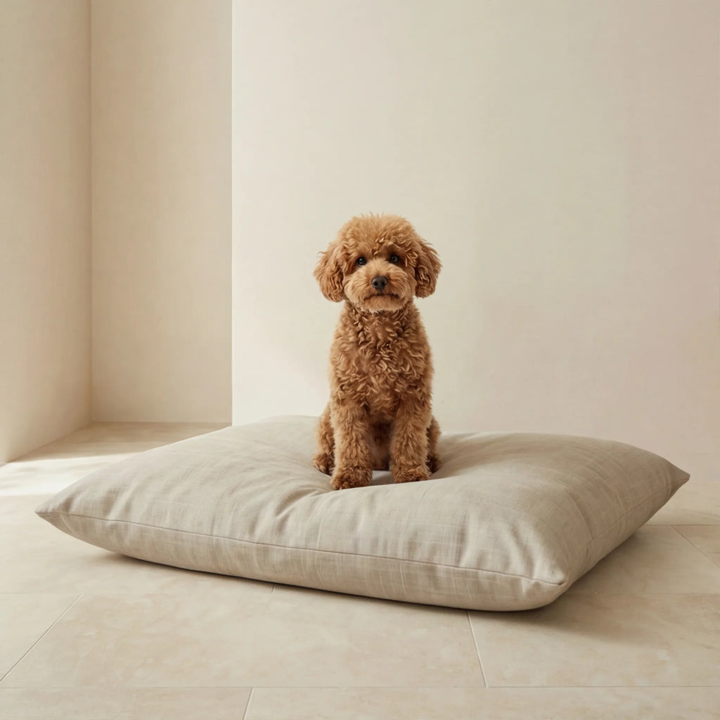 Stain-resistant removable pet bed Medium Beige