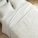 Colcha lisa acolchada Blanco tacto suave