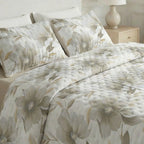 Bloom Beige printed bouti quilt soft touch