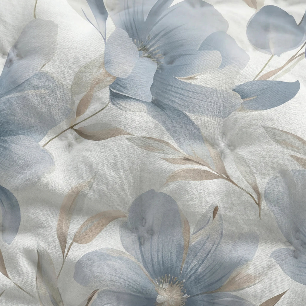 Bloom Blue printed bouti quilt soft touch