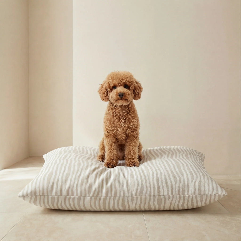 Bobby Beige removable stain-resistant pet bed