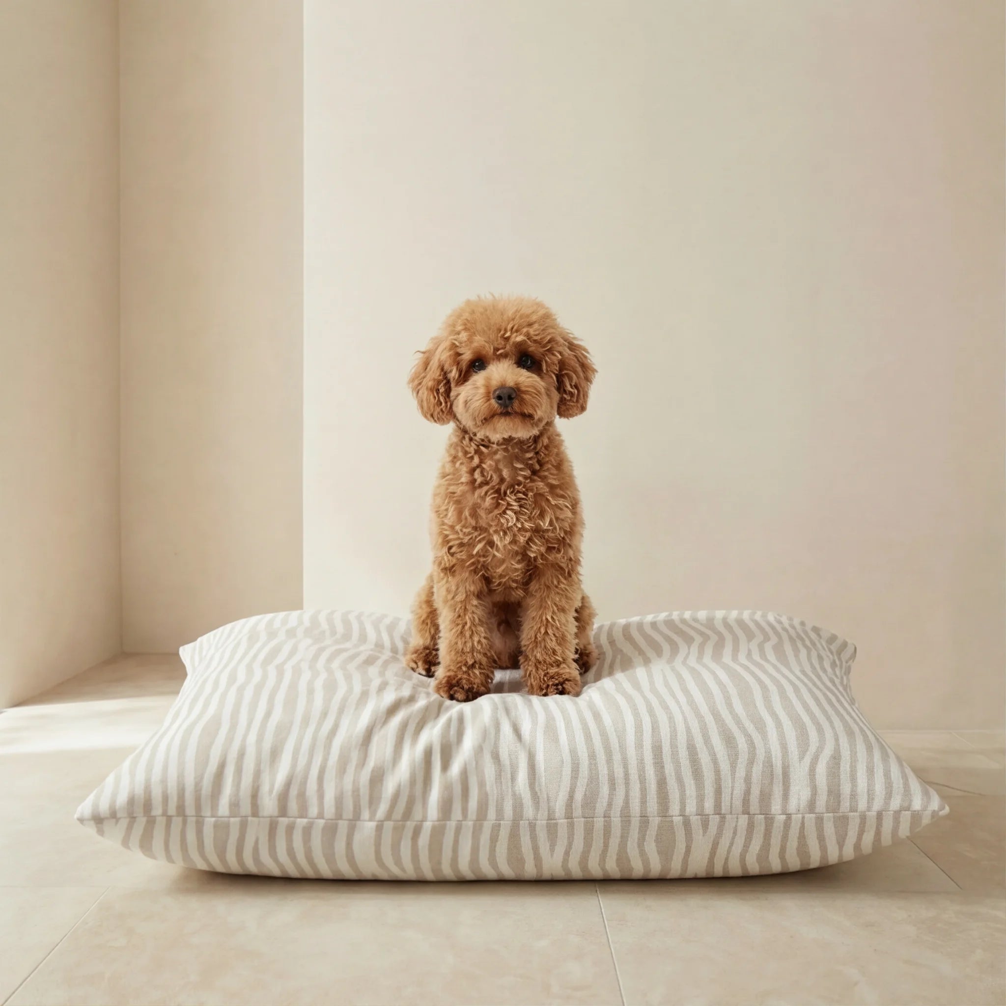 Bobby Beige removable stain-resistant pet bed