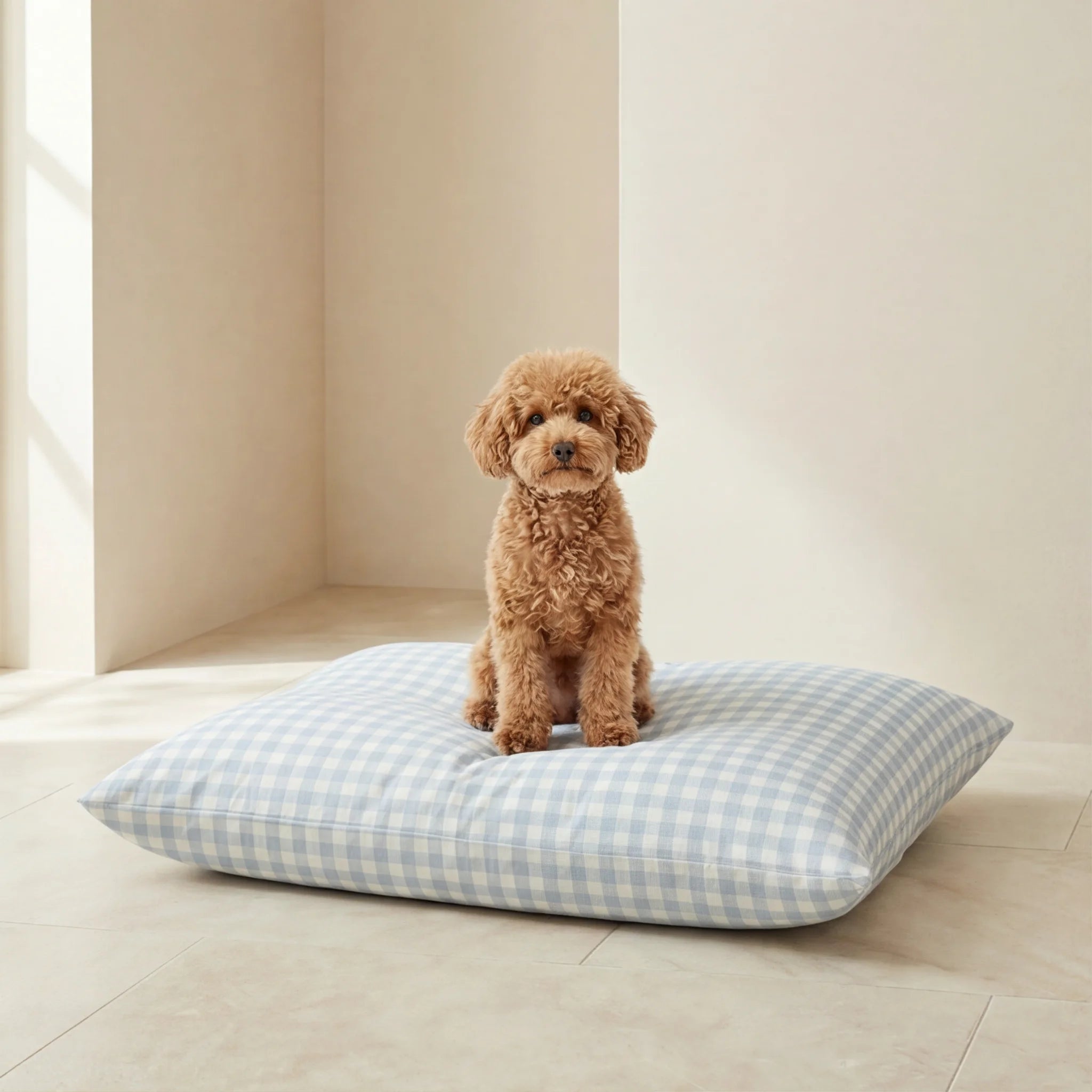 Stain-resistant removable pet bed Calafat Light Blue