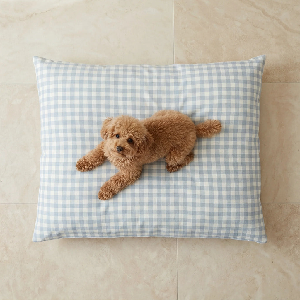 Stain-resistant pet bed cover Calafat Light Blue