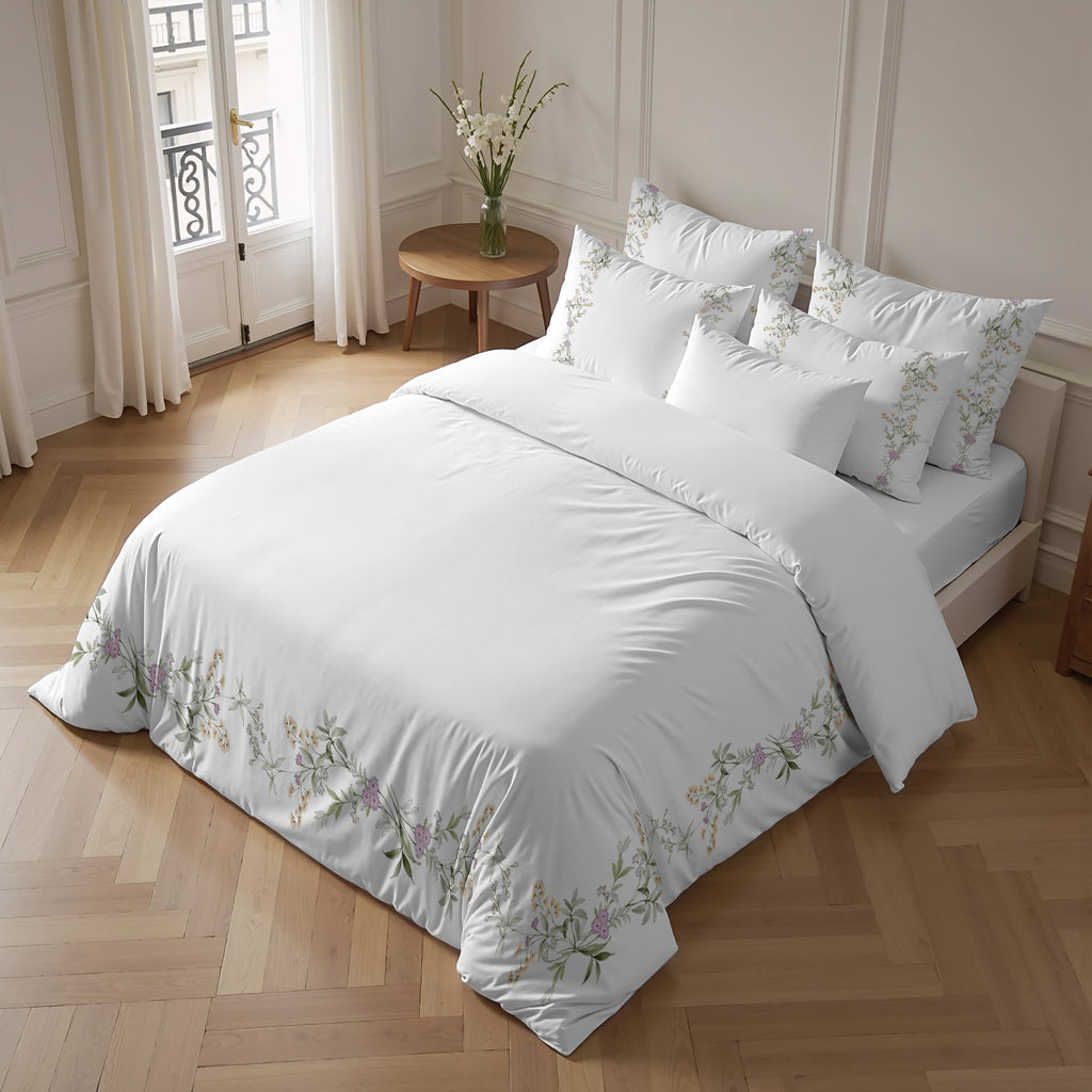 Housse de couette en percale Castalla, 200 fils au pouce carré