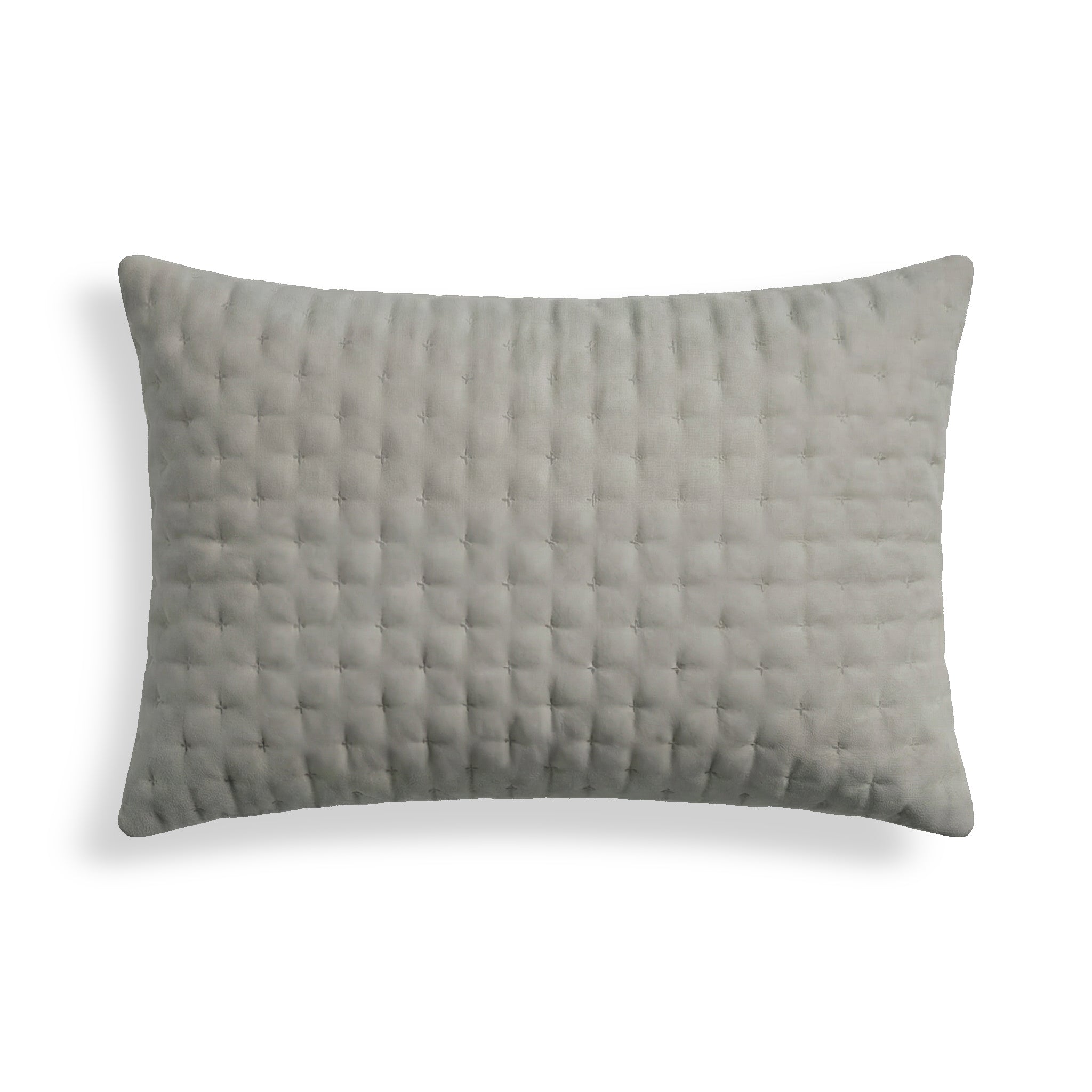 Plain quilted pillowcase Ash 50x80 cm